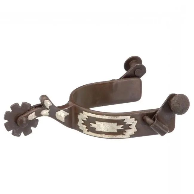 Antique Brown/Silver Southwest Spurs for Youth