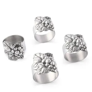 Arthur Court Grape Napkin Rings - set of 4