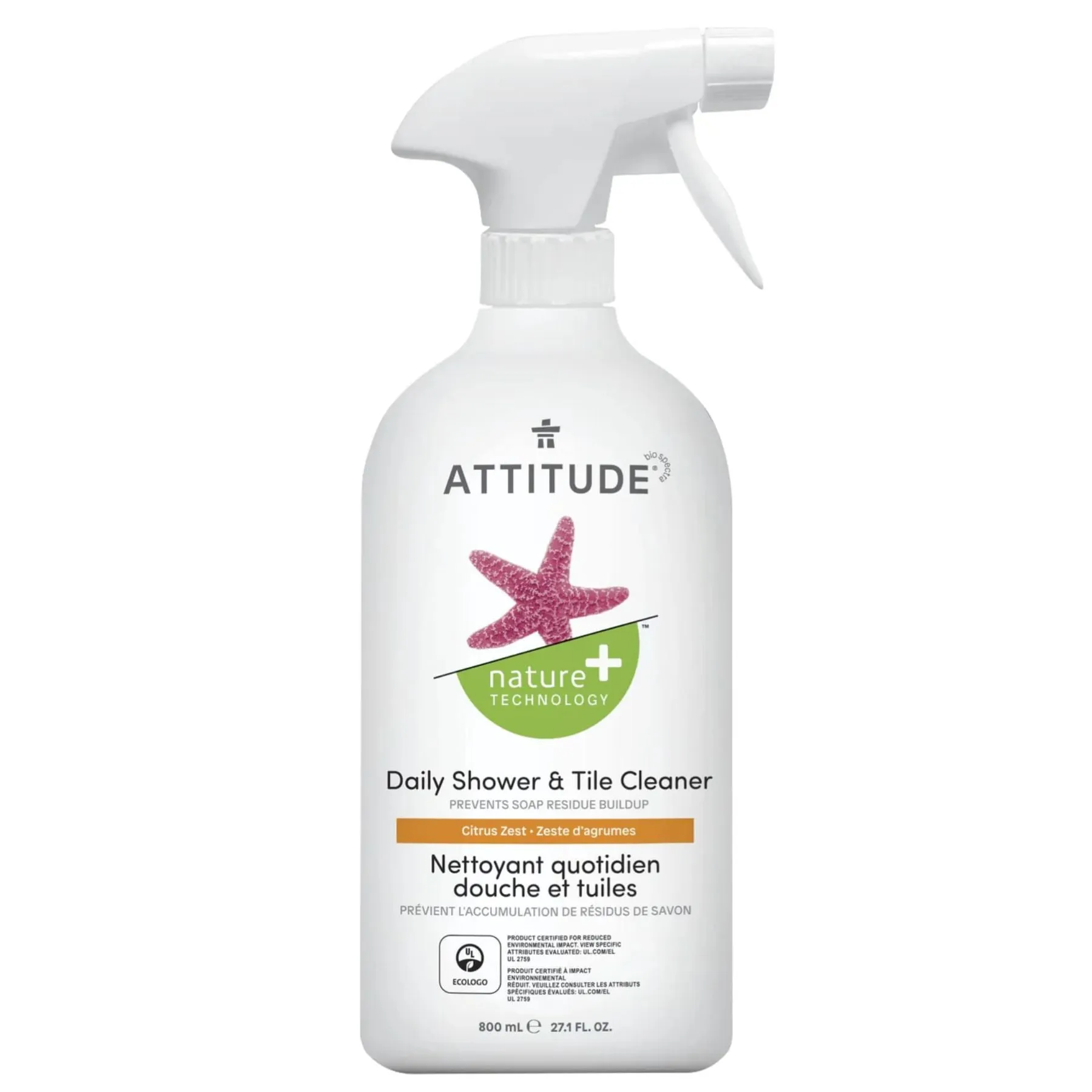 Attitude Nature  Daily Shower & Tile Cleaner Citrus Zest 800ml