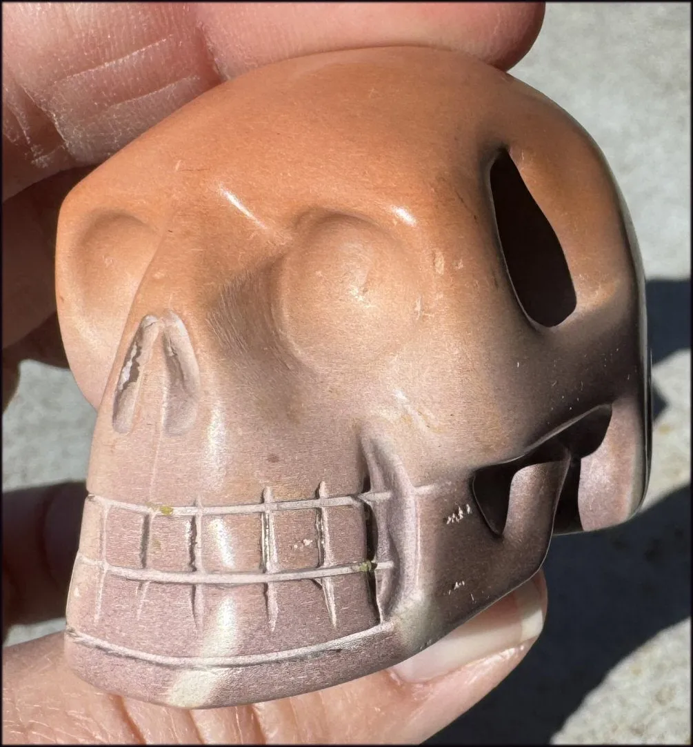 Australian PRINT STONE Crystal Skull - Combat self-doubt - with Synergy 12  years