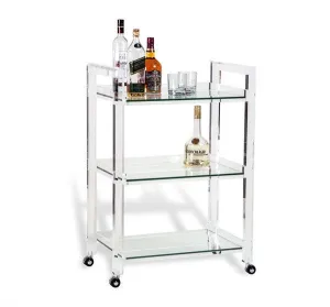 Ava Bar Cart - Lucite Bar Cart