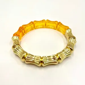 Bamboo Bangle in Honey & Gold