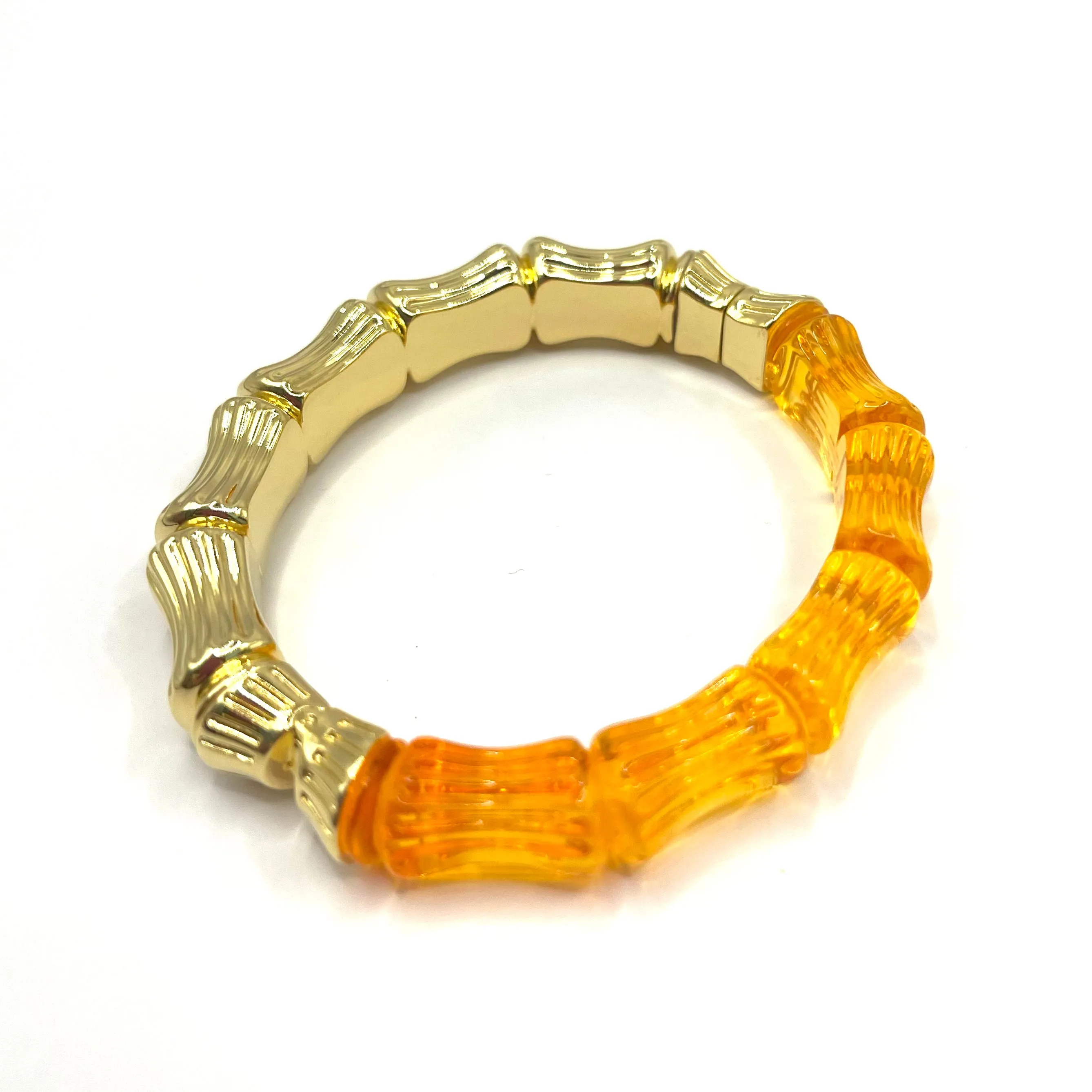 Bamboo Bangle in Honey & Gold