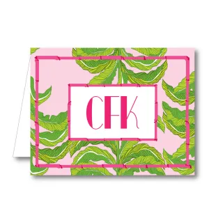 Banana Leaves Folded Notecard