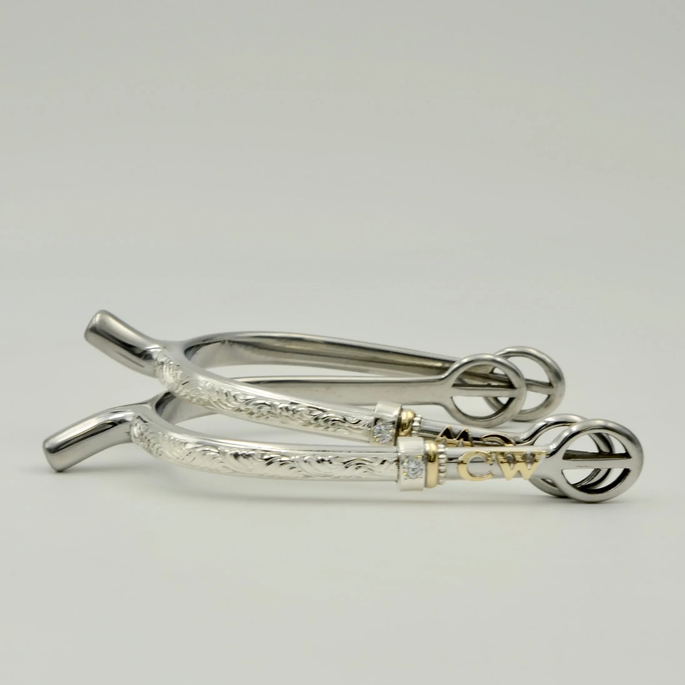 Band Spur with Engraving & Initials