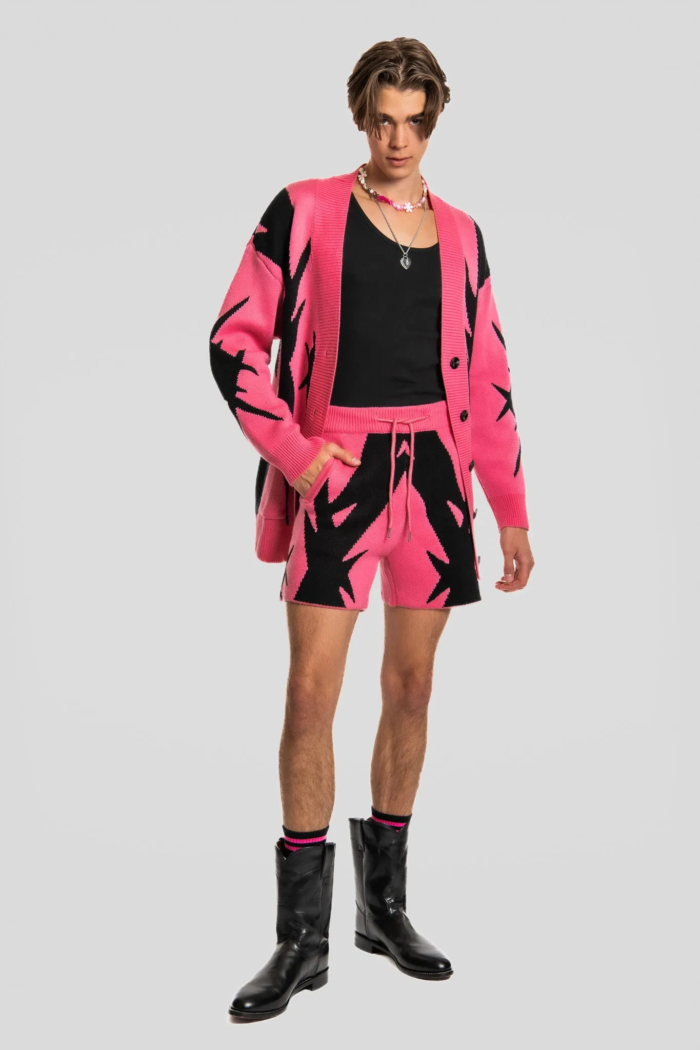 BARBED NEON KNIT SHORT