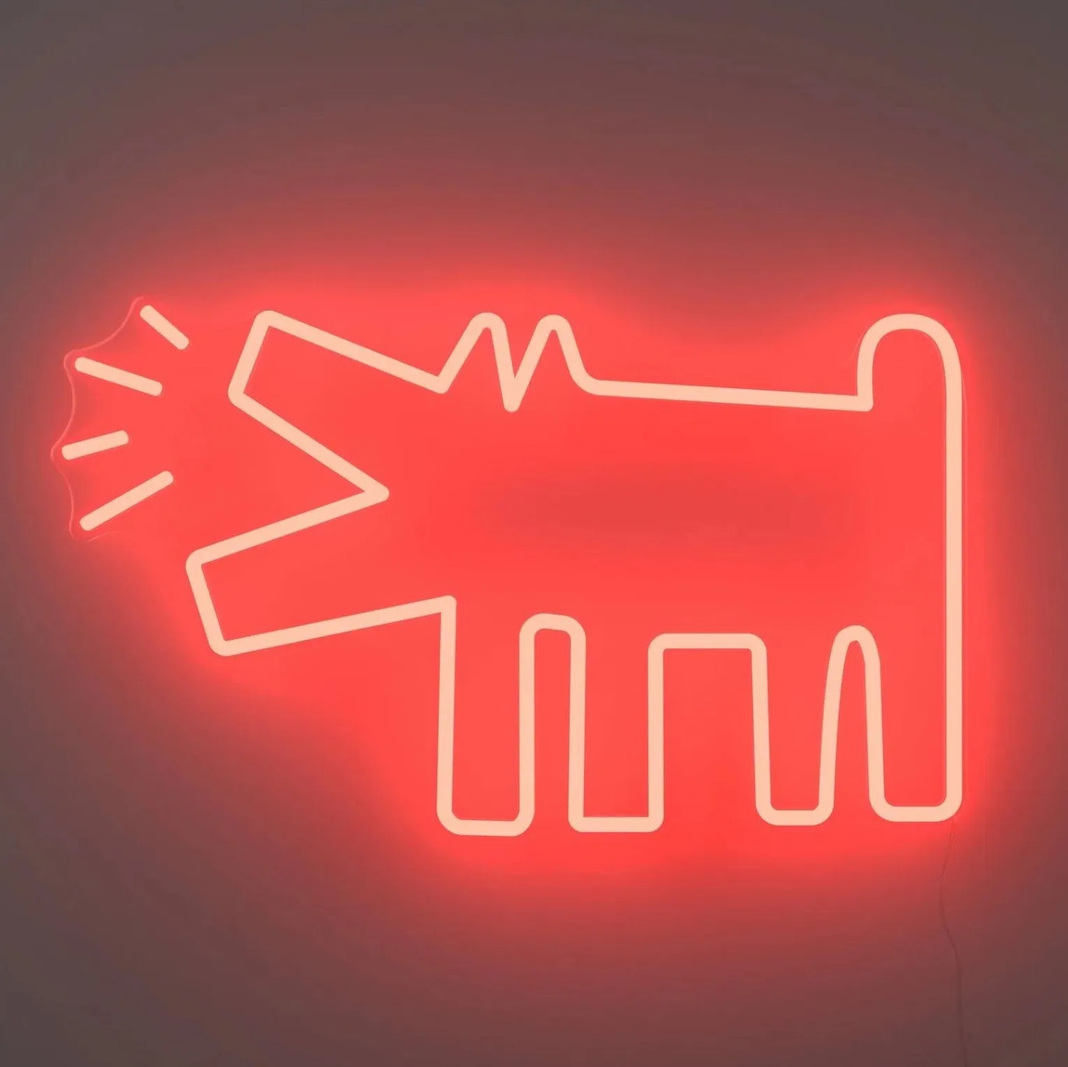 Barking Dog Neon Sign by Keith Haring