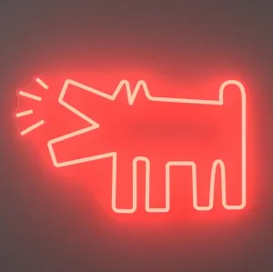 Barking Dog Neon Sign by Keith Haring