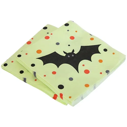 Batty Night Glow Beverage Napkin 20ct