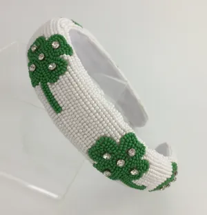 Beaded Shamrock Headband