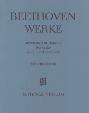 Beethoven: Works for Violin & Orchestra Full Score