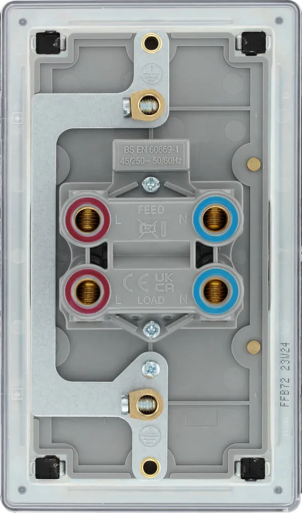 BG FFB72 Flatplate Screwless 45A DP Double Plate   Neon - Matt Black