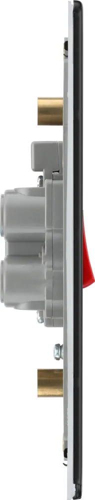 BG FFB72 Flatplate Screwless 45A DP Double Plate   Neon - Matt Black