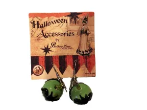 Black Bat Venetian Glass Beads Earrings