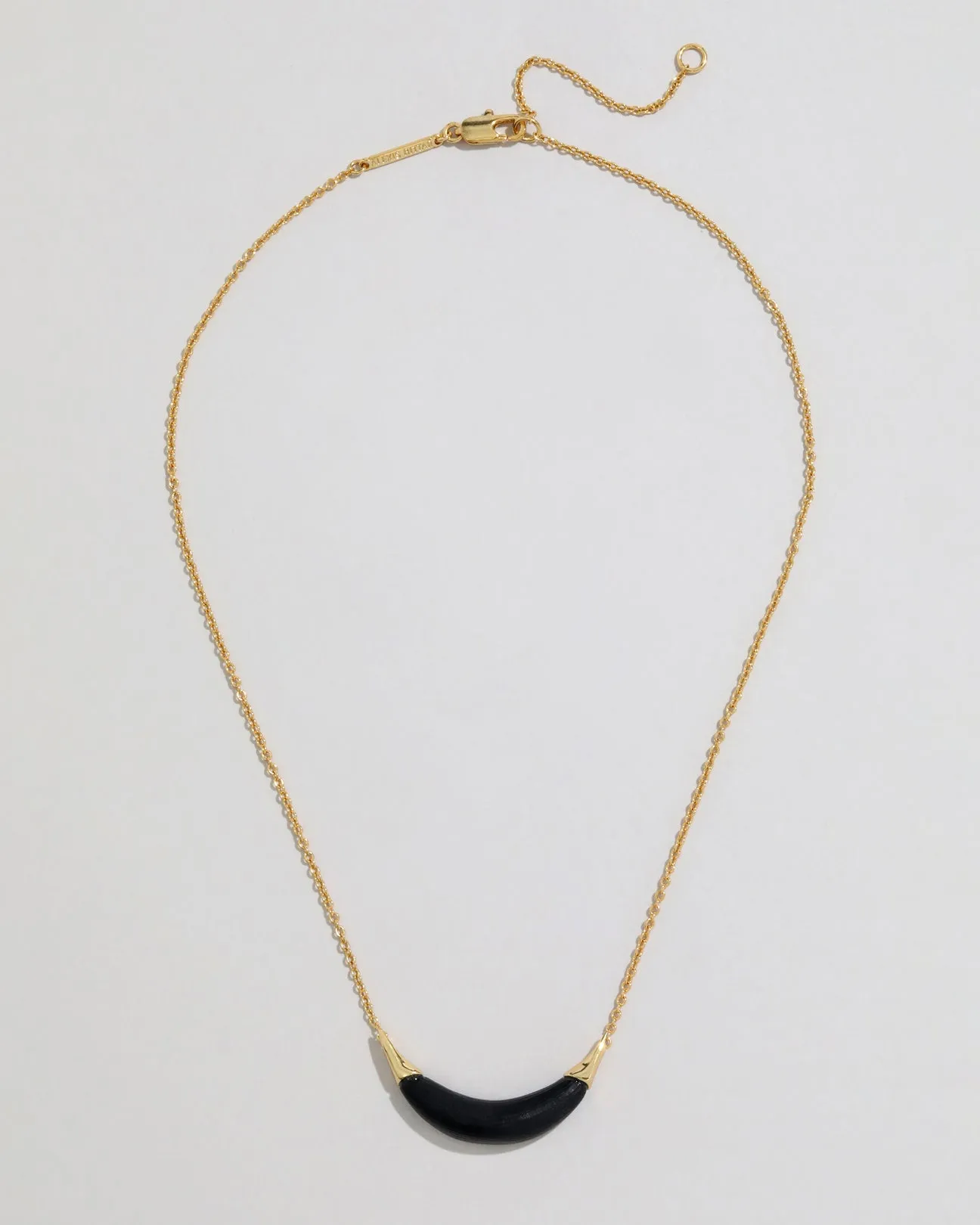 BLACK CAPPED CRESCENT NECKLACE