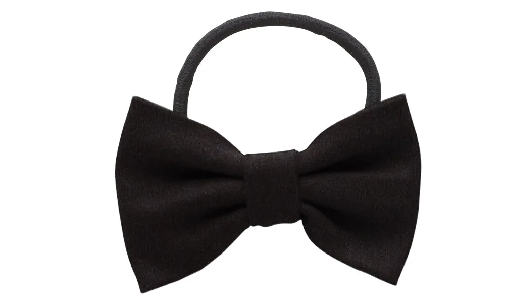 Black Charmeuse - Hair Bows