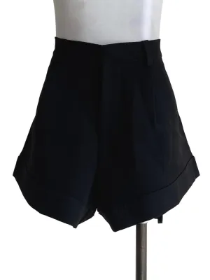 Black Folded End Shorts