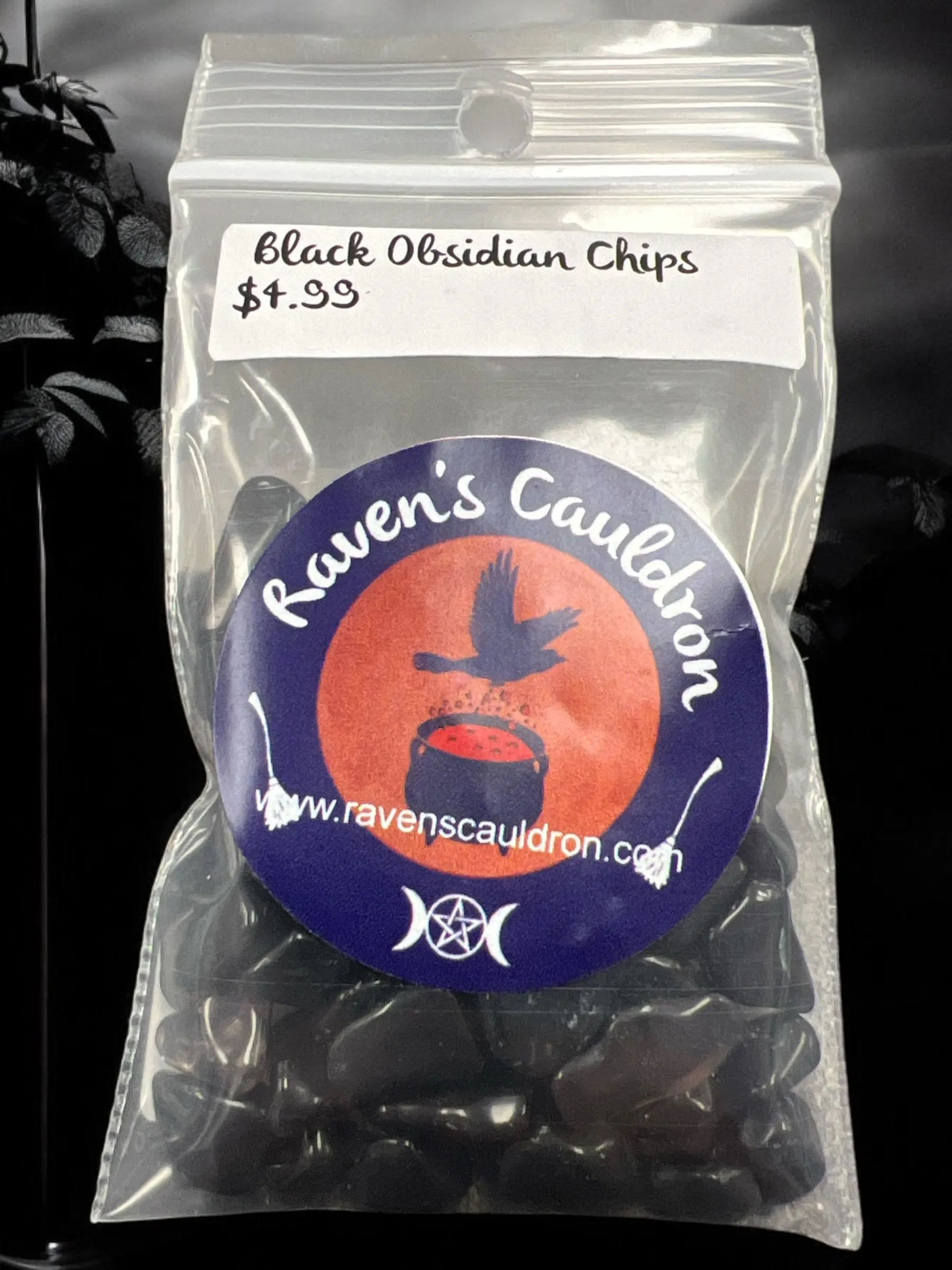 Black Obsidian Gemstone Chips