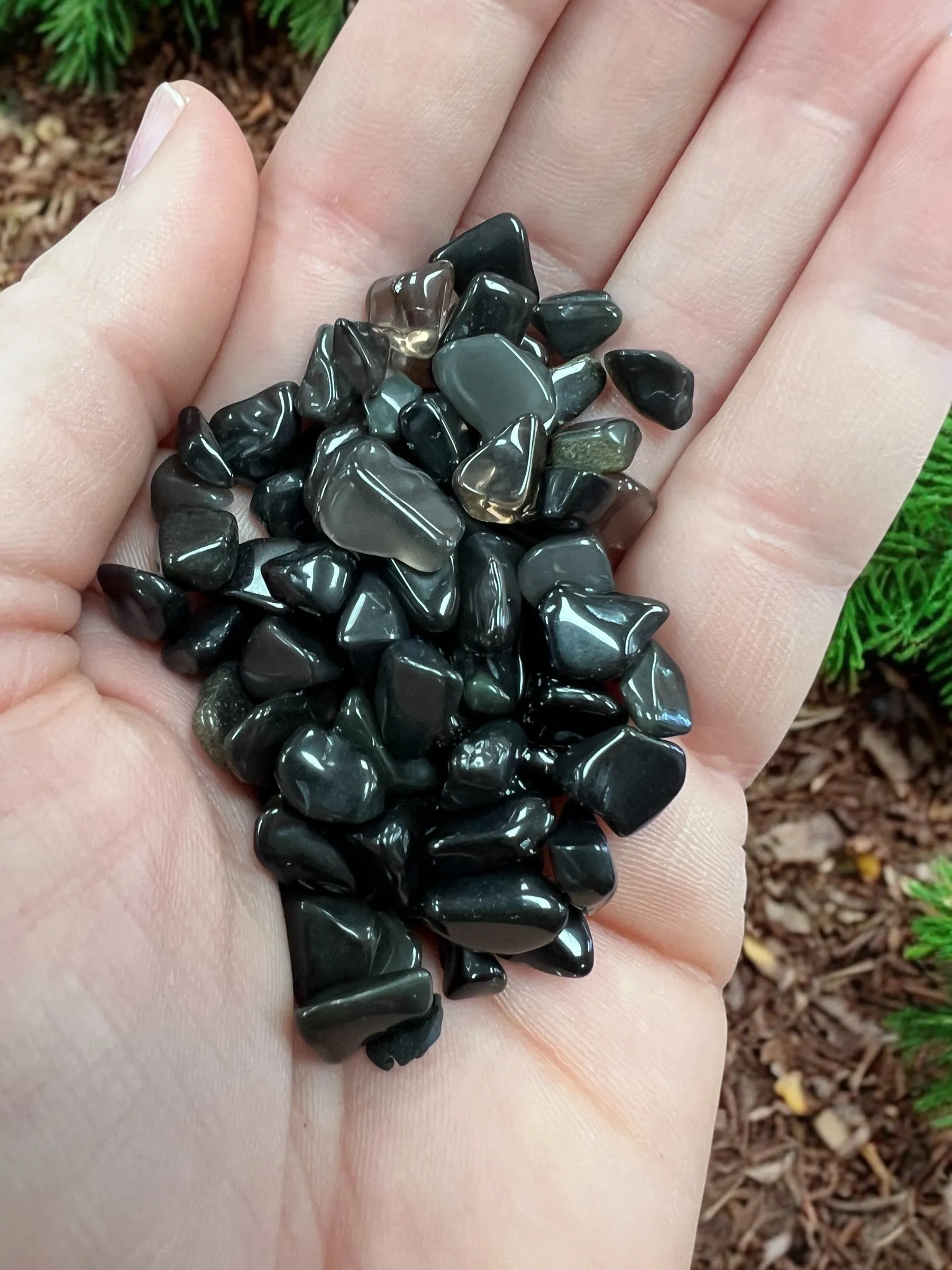 Black Obsidian Gemstone Chips