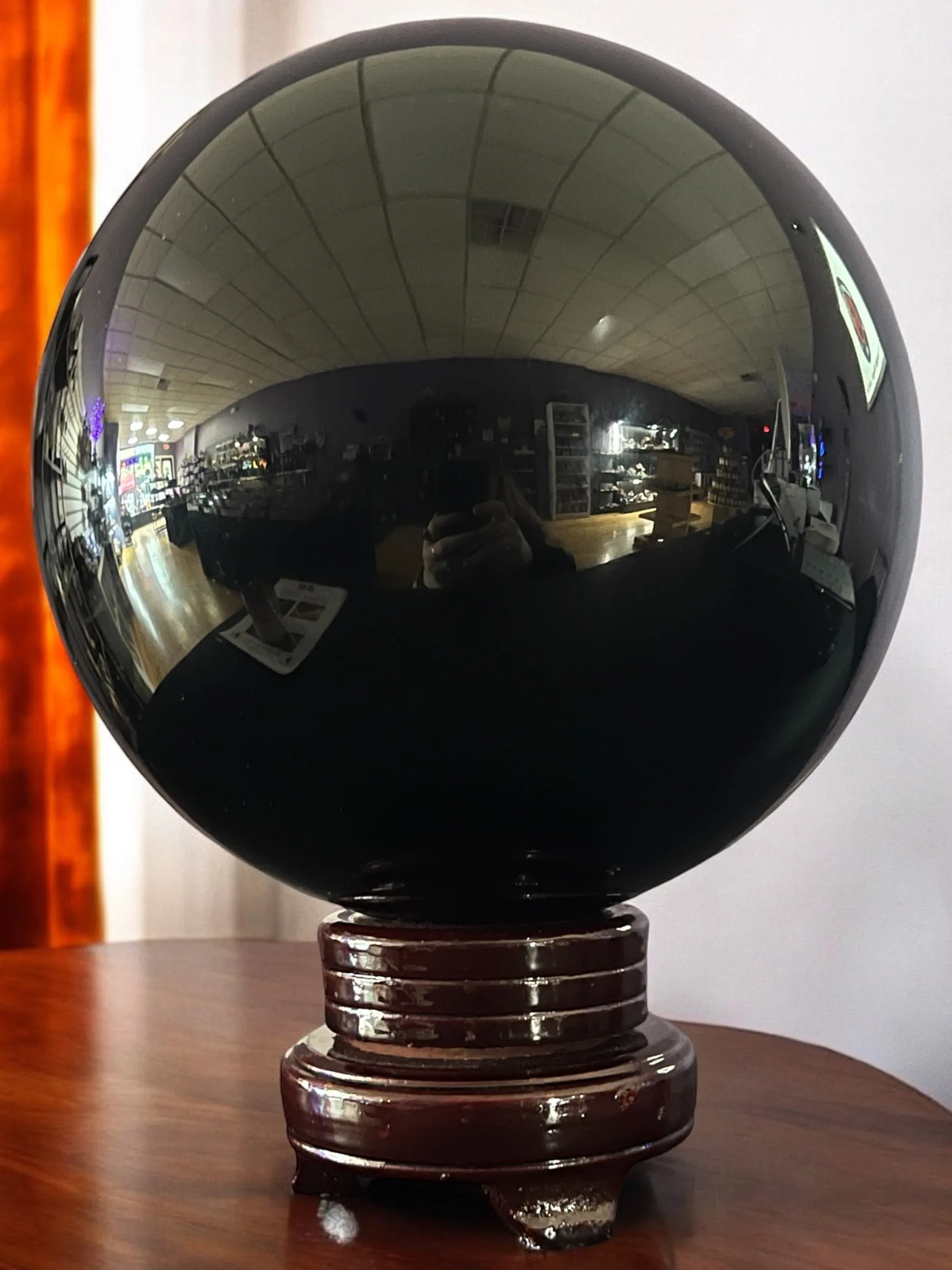 Black Obsidian Silver Sheen Sphere - 17 LBS