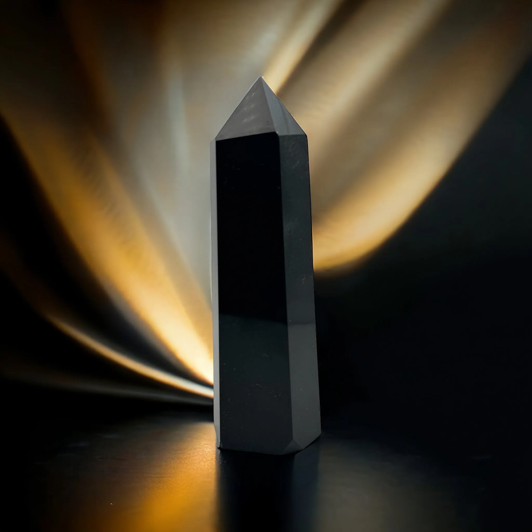 Black Obsidian Tower - Over 1 Pound