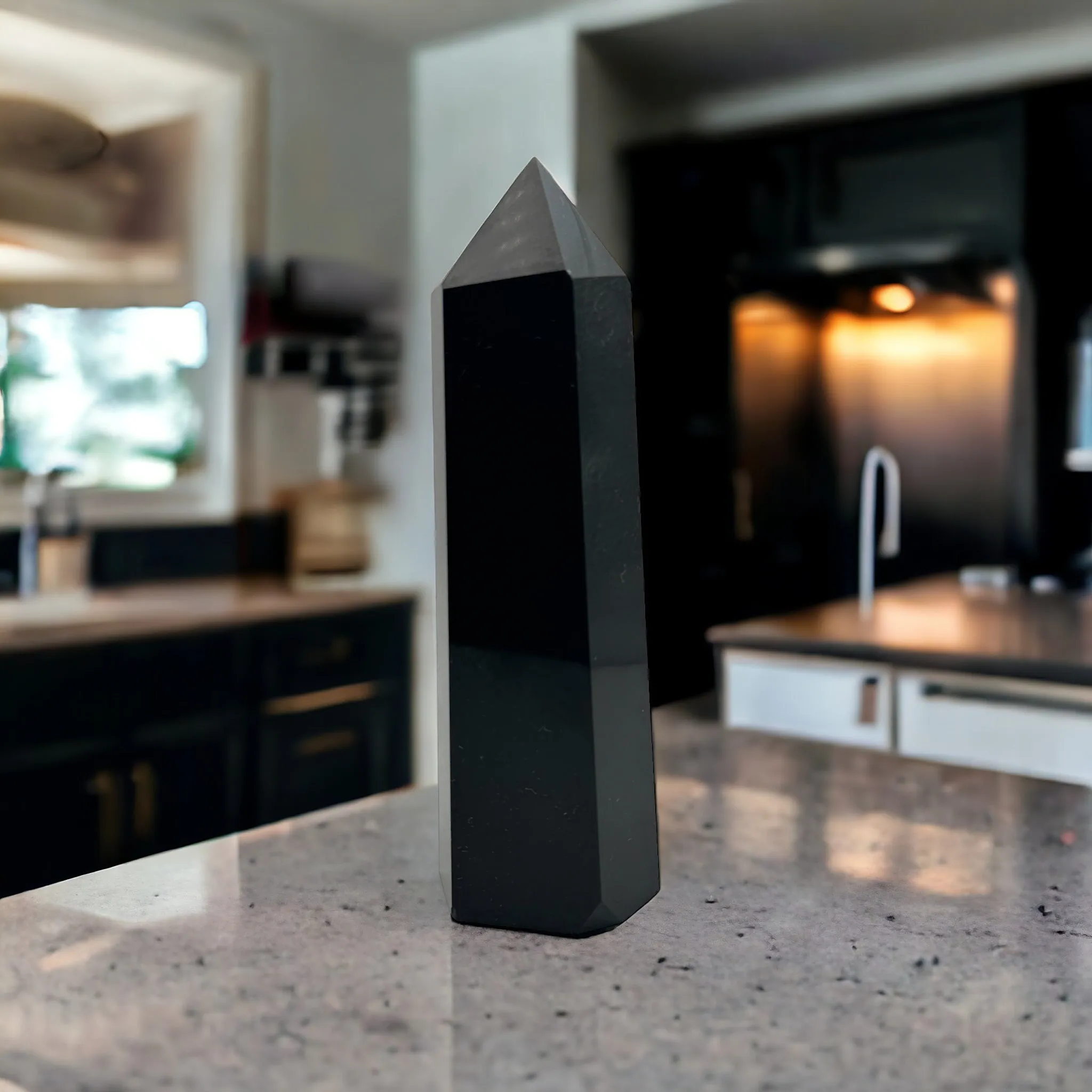 Black Obsidian Tower - Over 1 Pound