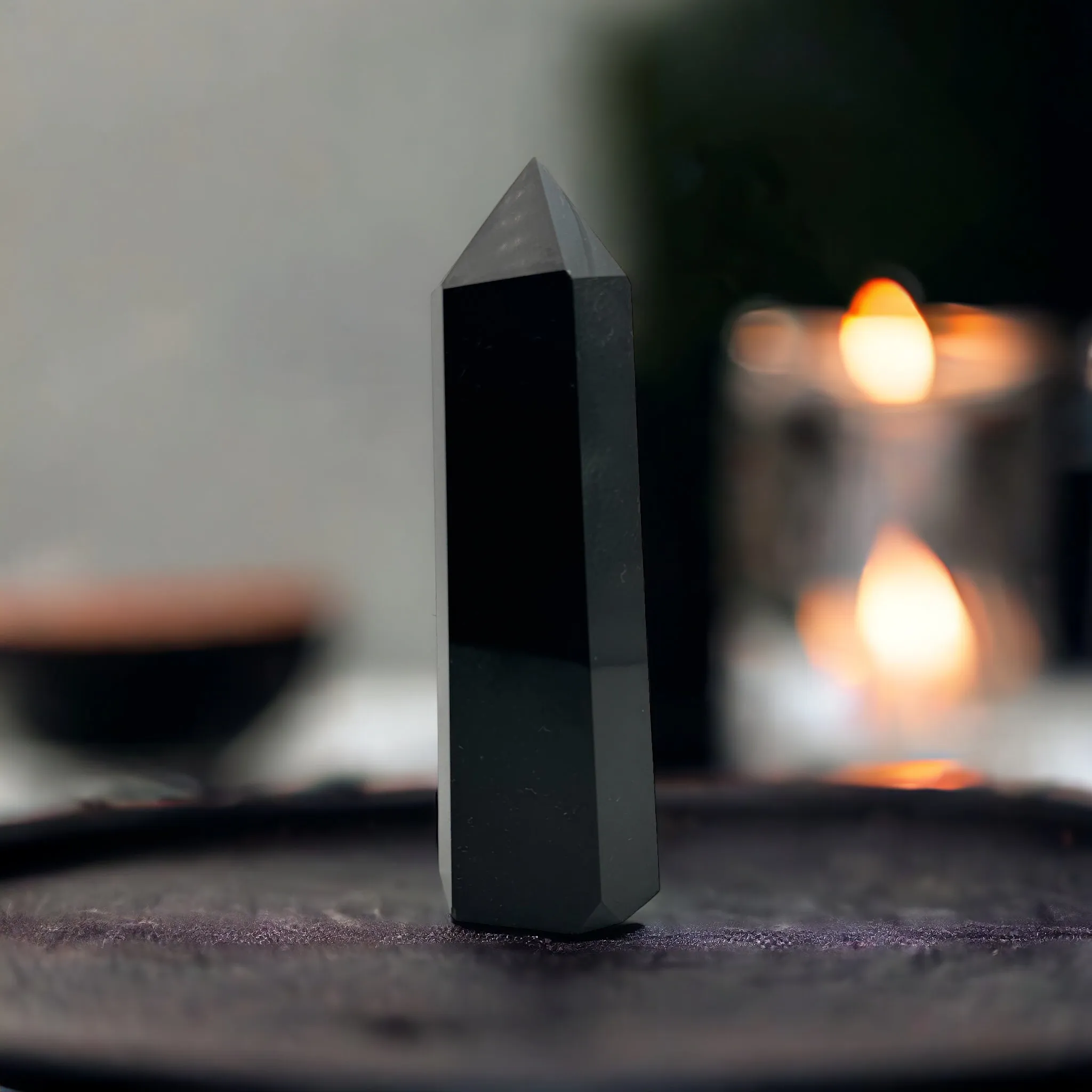 Black Obsidian Tower - Over 1 Pound