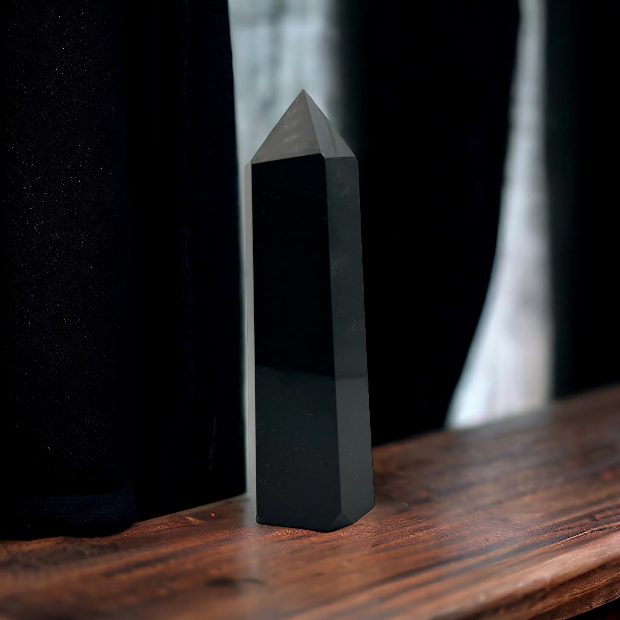 Black Obsidian Tower - Over 1 Pound