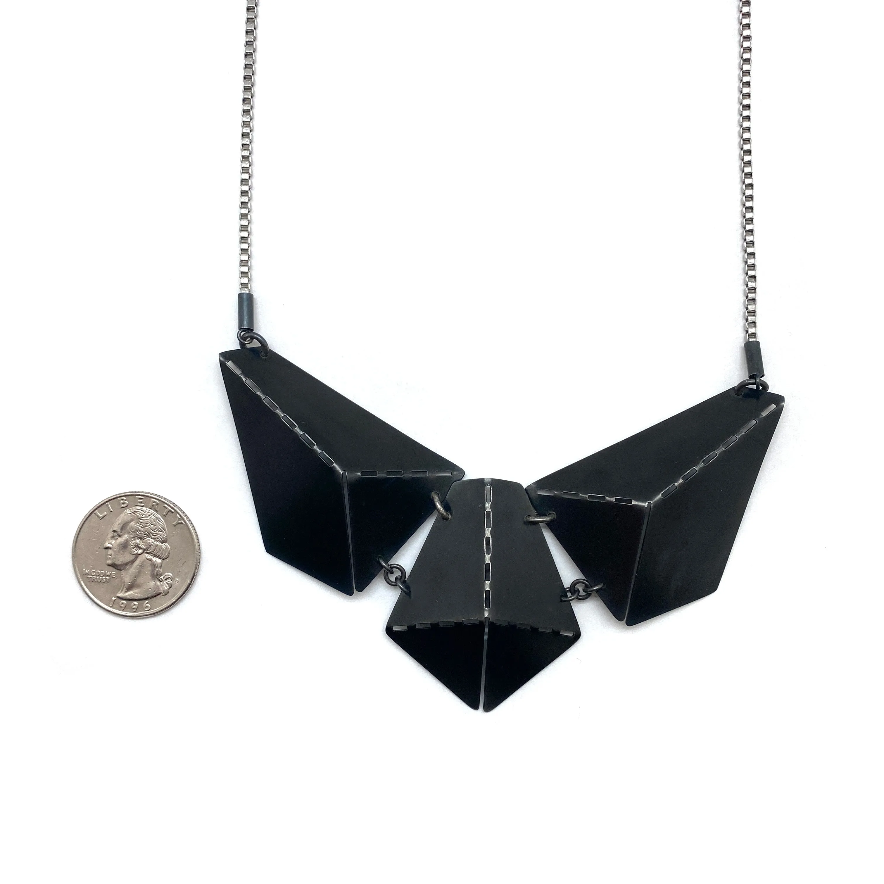 Black Origami Necklace