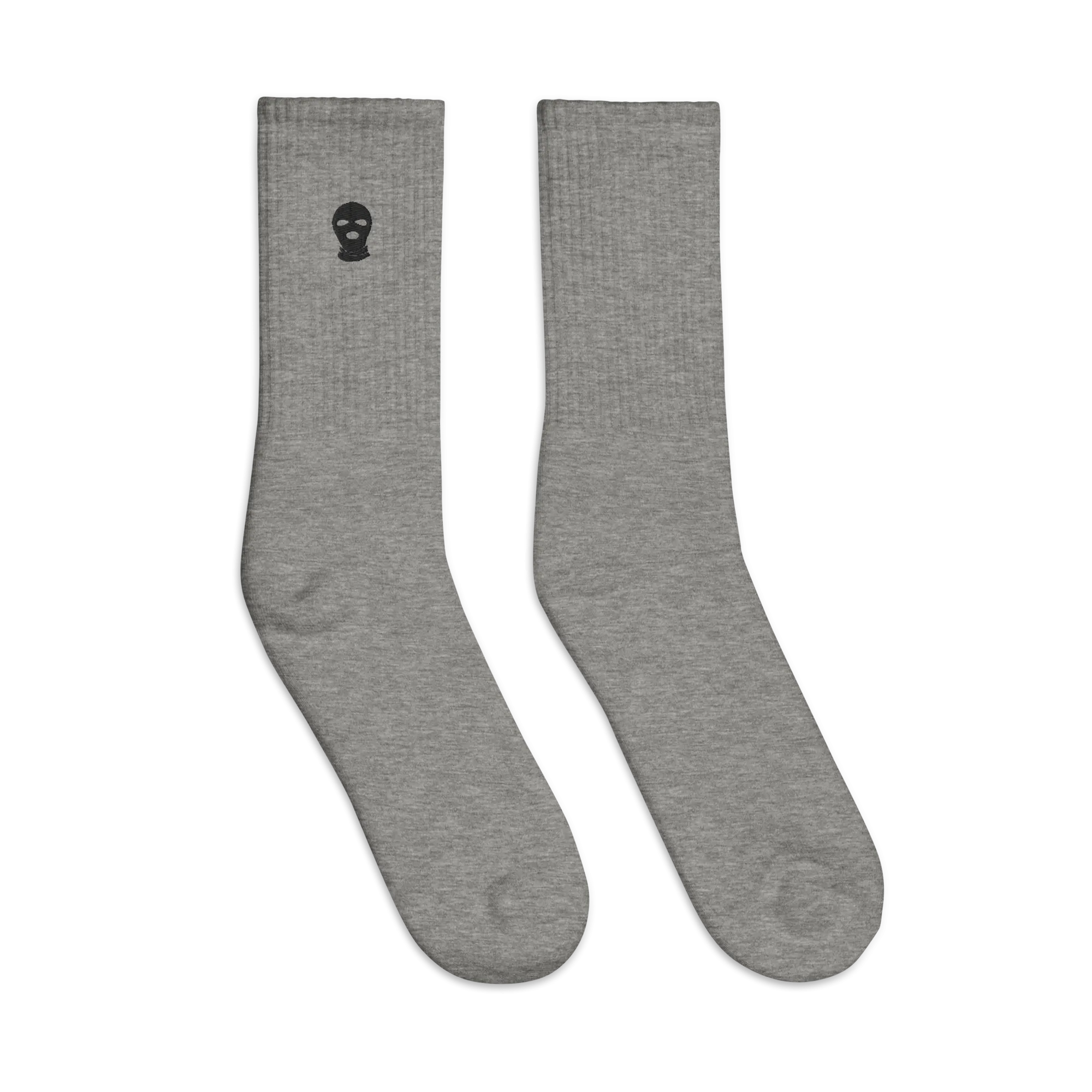 Black Ski Mask Embroidered socks