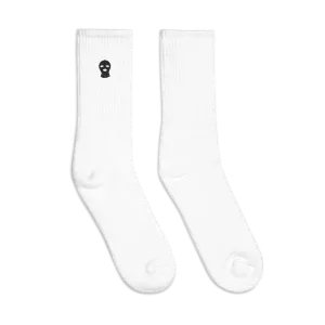 Black Ski Mask Embroidered socks