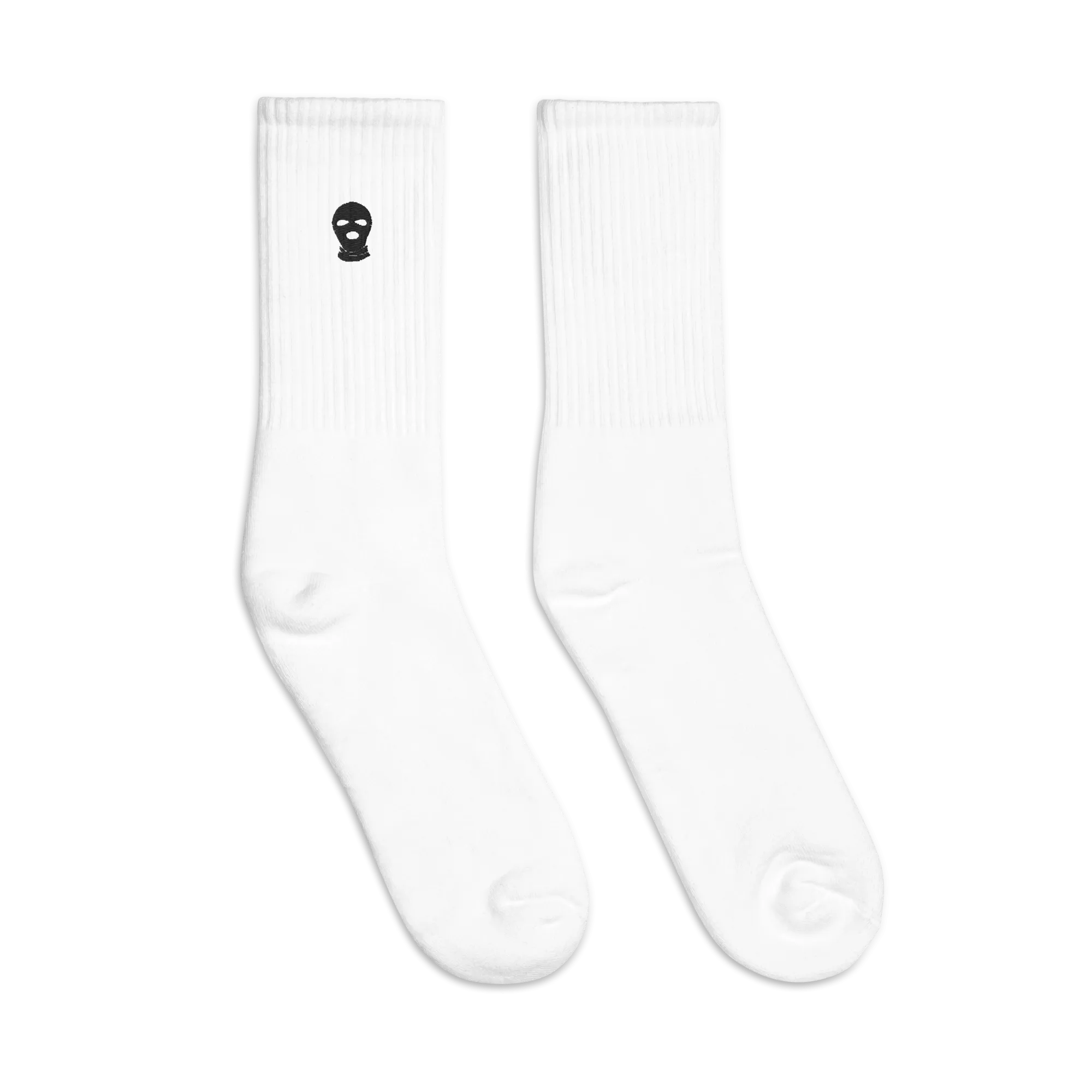 Black Ski Mask Embroidered socks