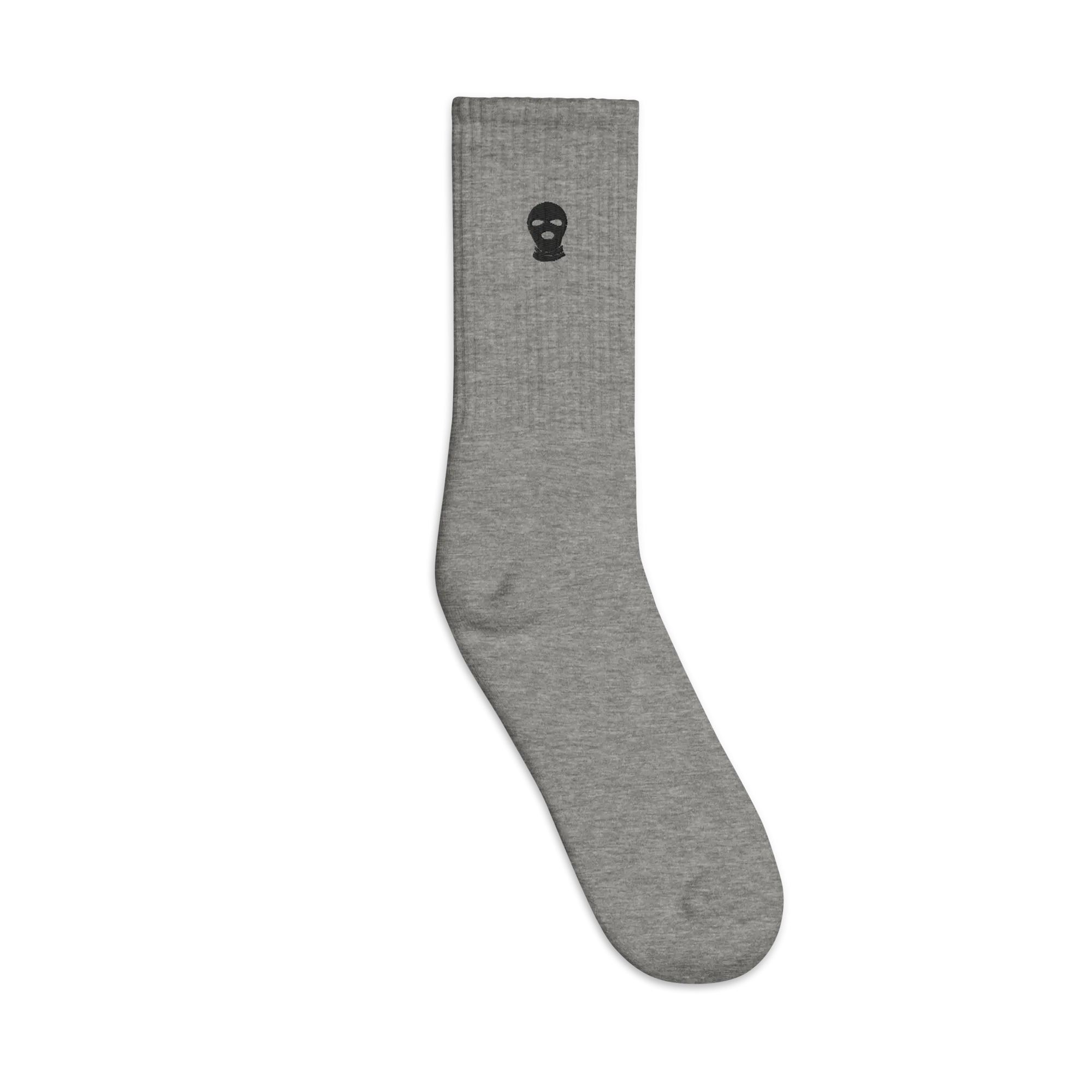 Black Ski Mask Embroidered socks