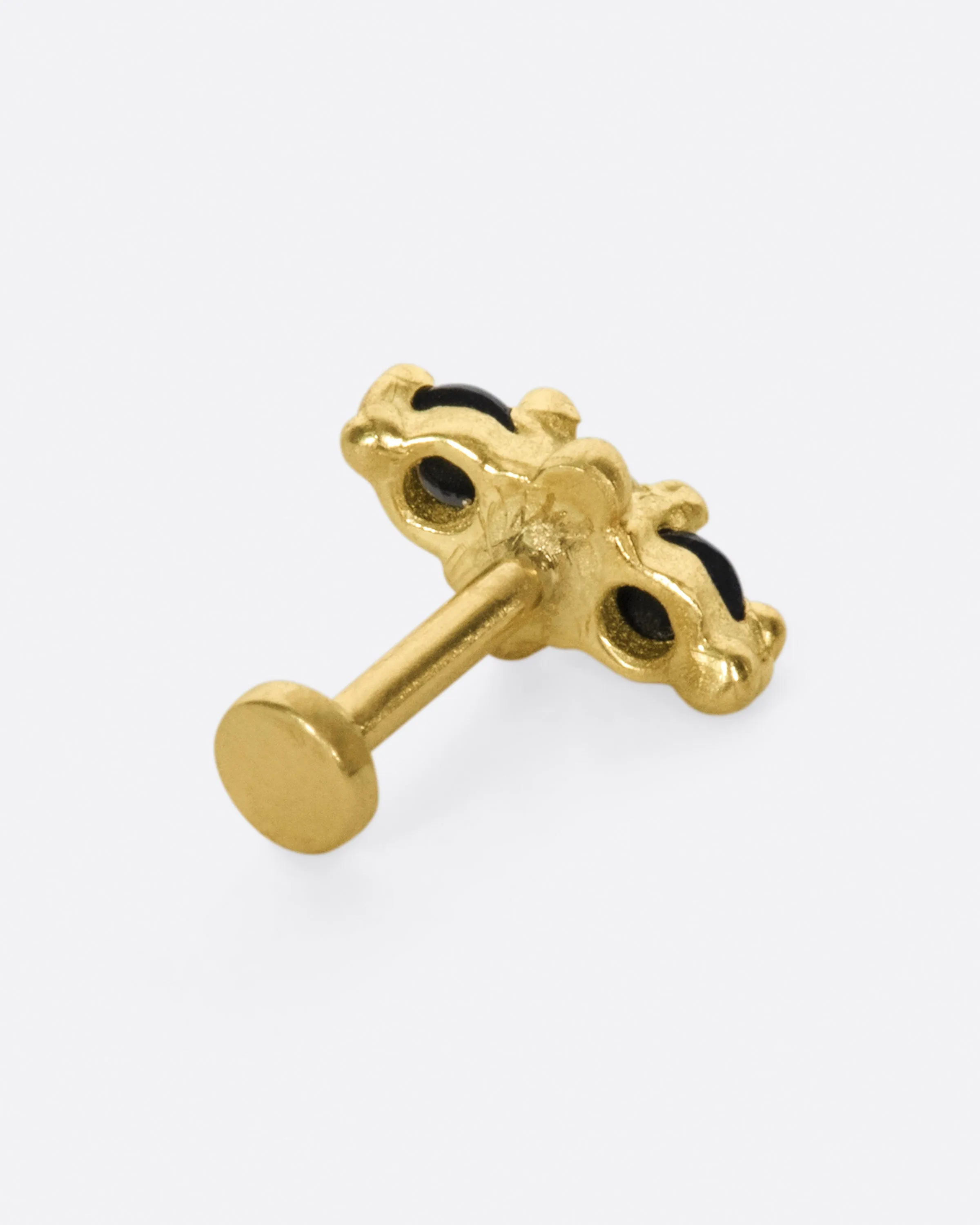 Black Spinel Hope Threadless Earring