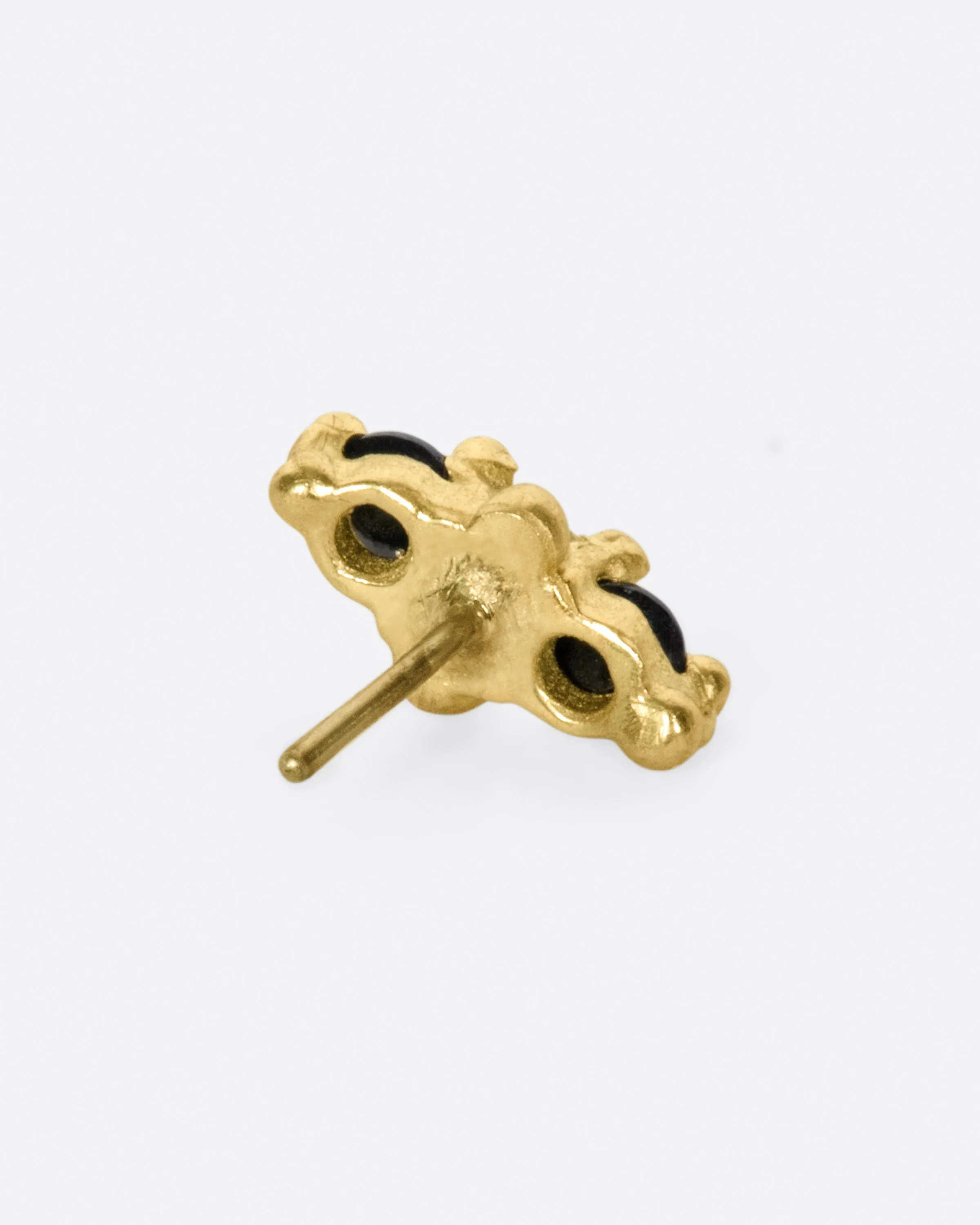 Black Spinel Hope Threadless Earring