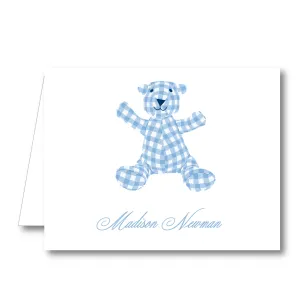 Blue Bear Folded Notecard