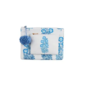 Blue Block Print Case Set