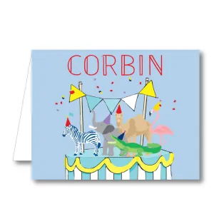 Blue Cake Folded Notecard