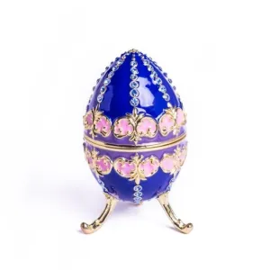 Blue Decorated Faberge Egg