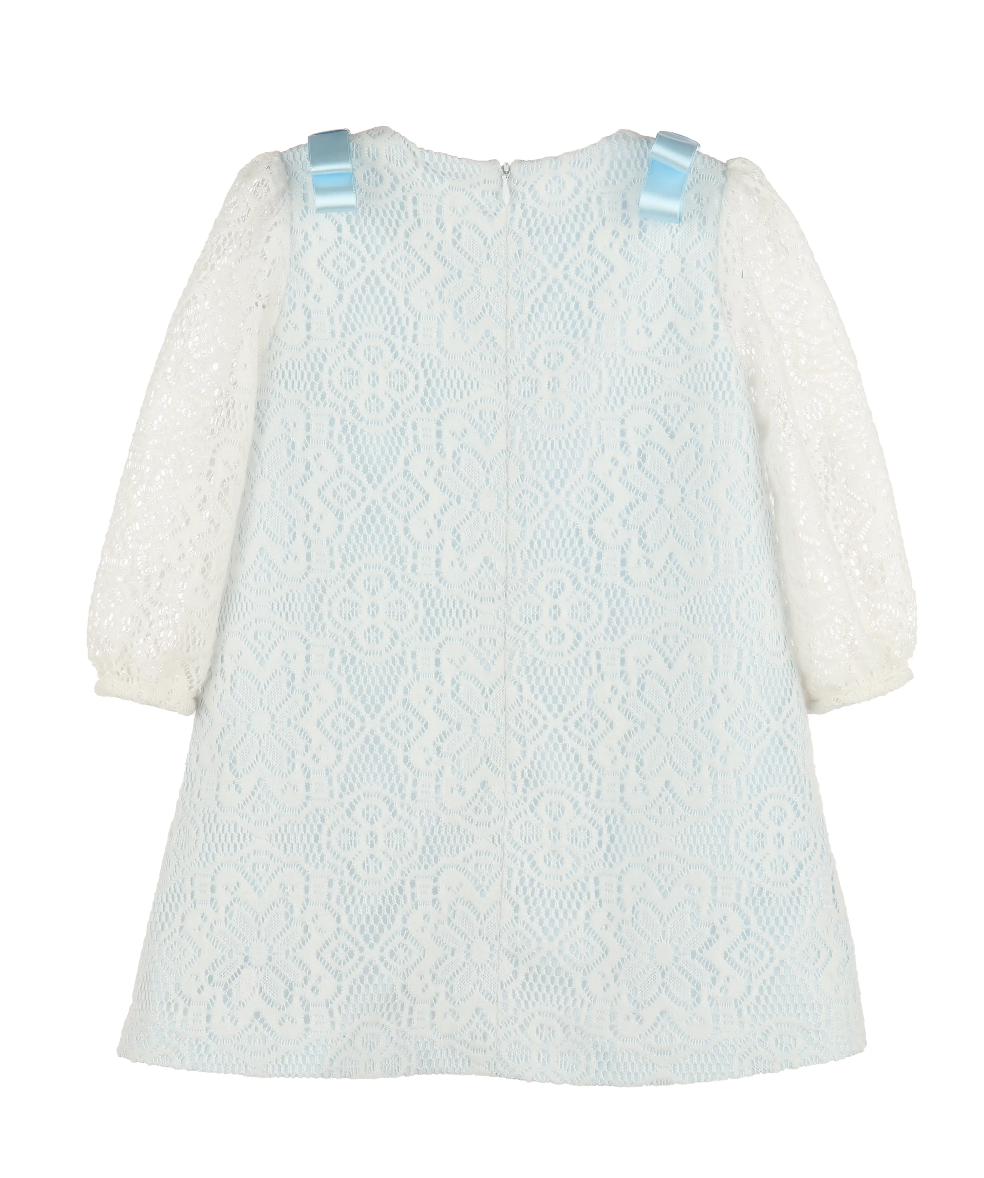 Blue Overlay Lace Dress