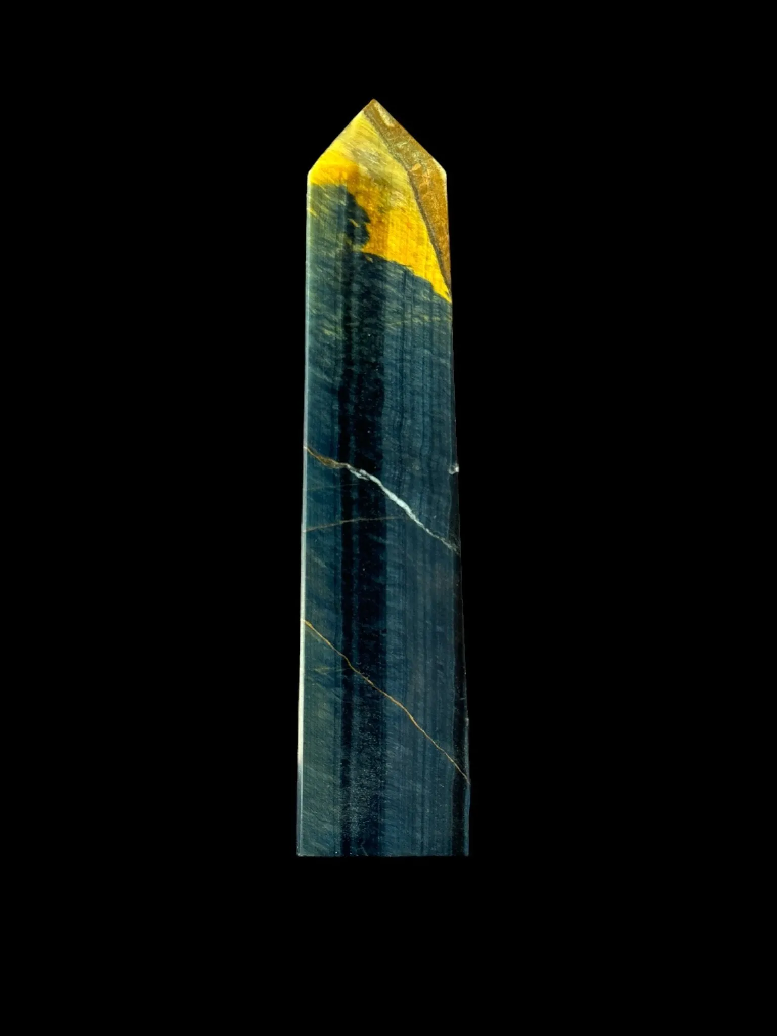 Blue Tiger Eye Tower - Falcon's Eye - Blue Tiger Eye Stone