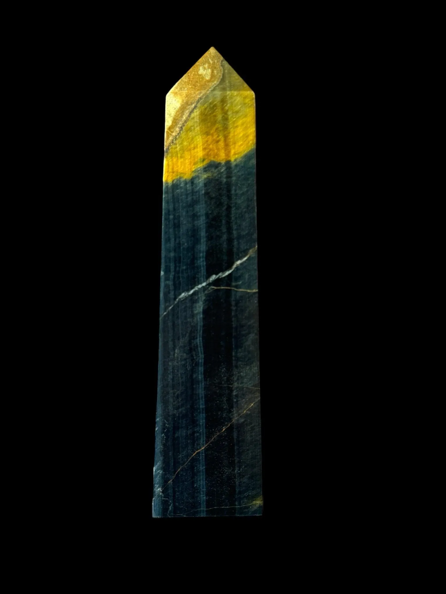 Blue Tiger Eye Tower - Falcon's Eye - Blue Tiger Eye Stone