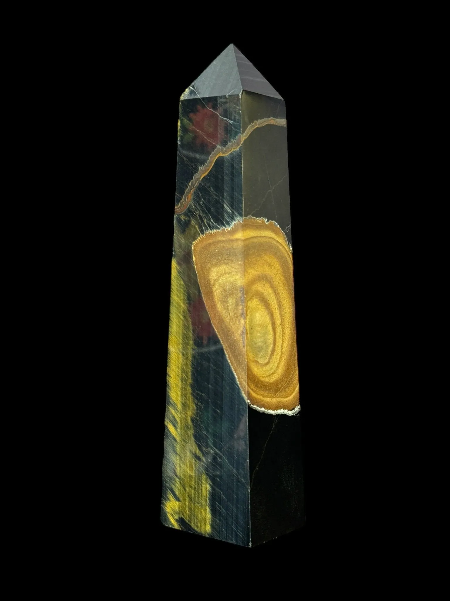 Blue Tiger Eye Tower - Falcon's Eye - Blue Tiger Eye Stone
