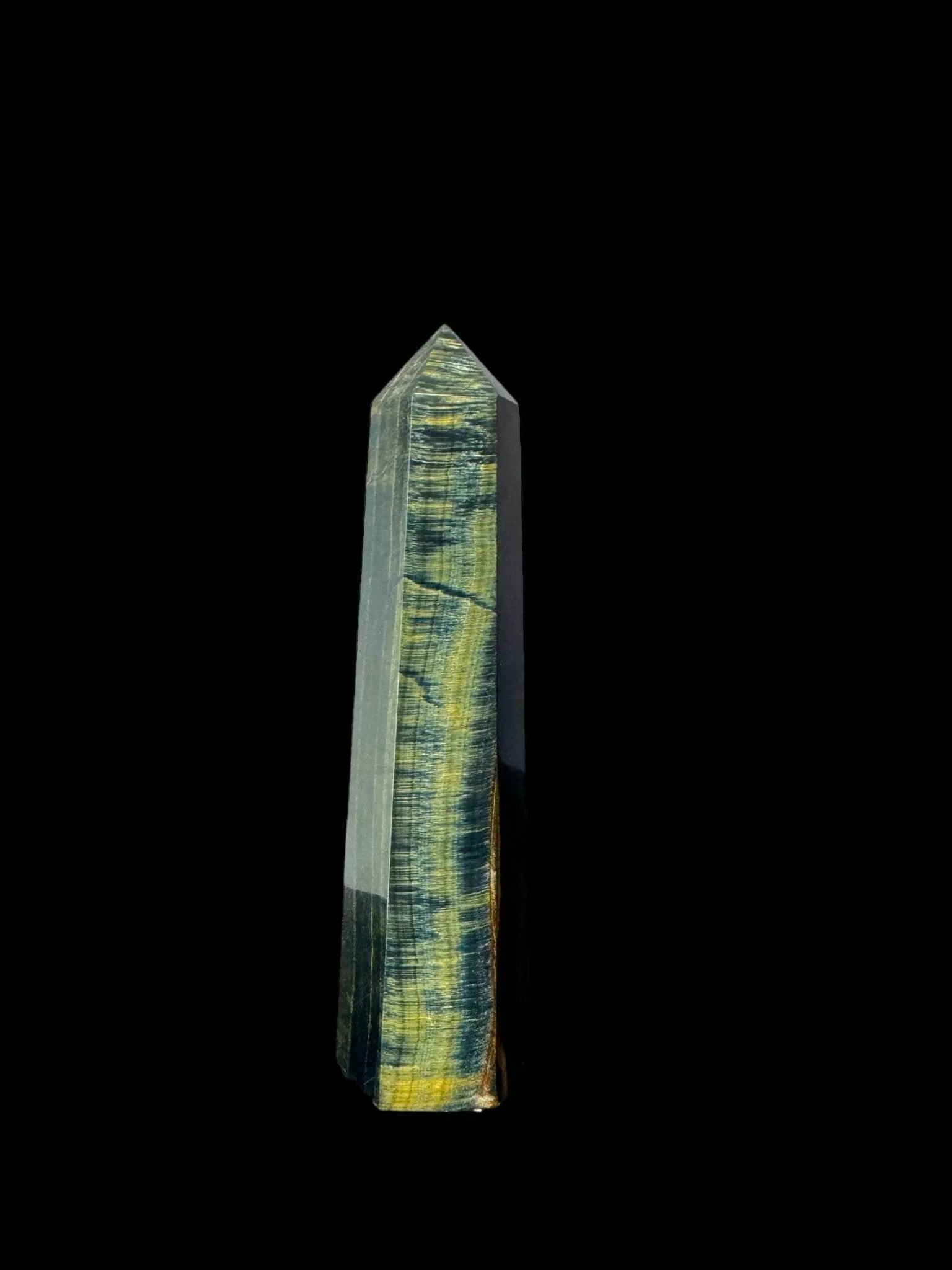 Blue Tiger Eye Tower - Falcon's Eye - Blue Tiger Eye Stone
