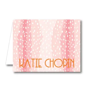 Blush Spotty Folded Notecard
