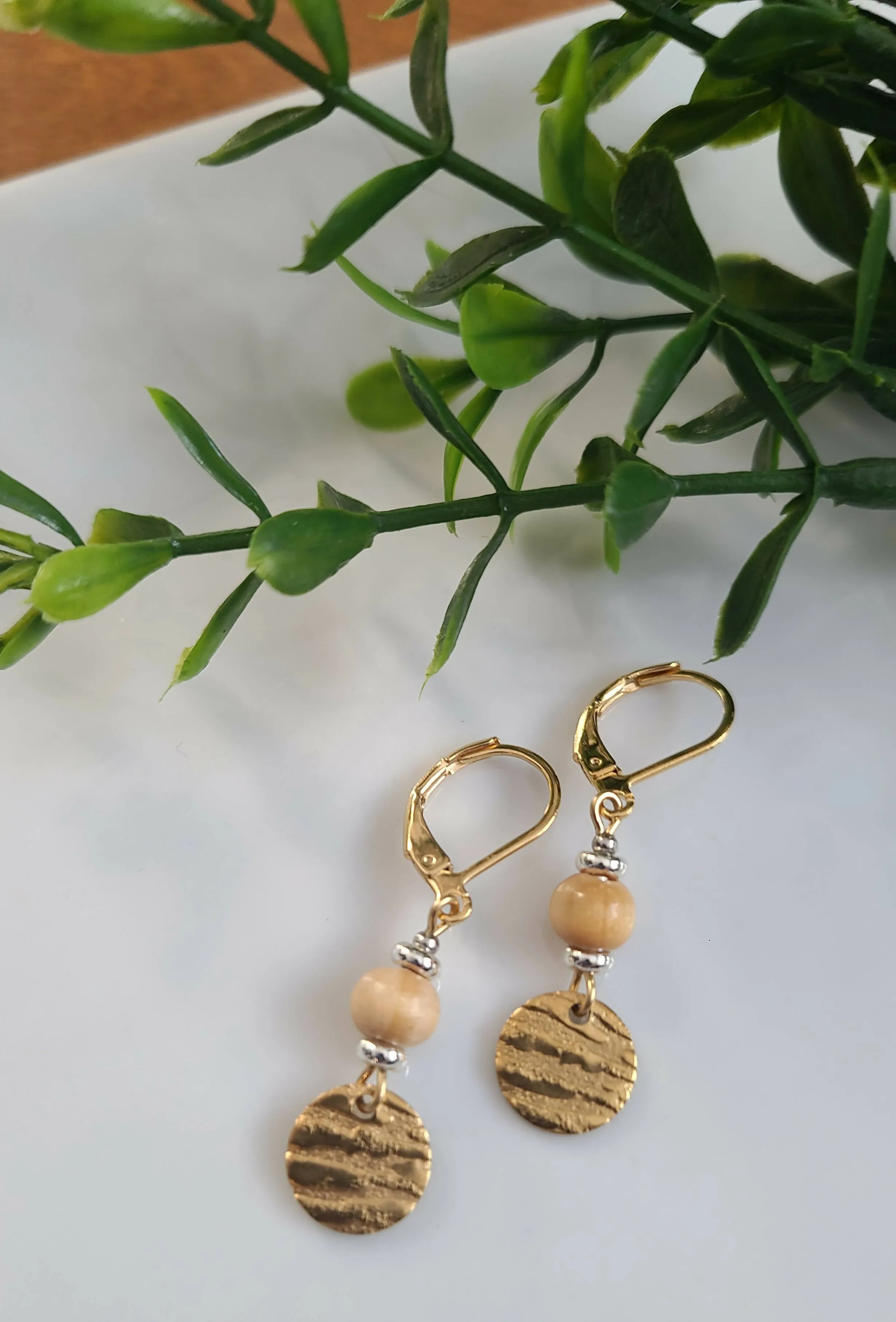 Boucle d'oreilles acier or
