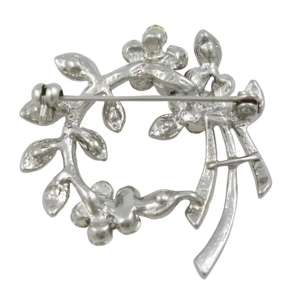 Branch with Purple Crystal Daisies Flower Brooch Pin - PRL123