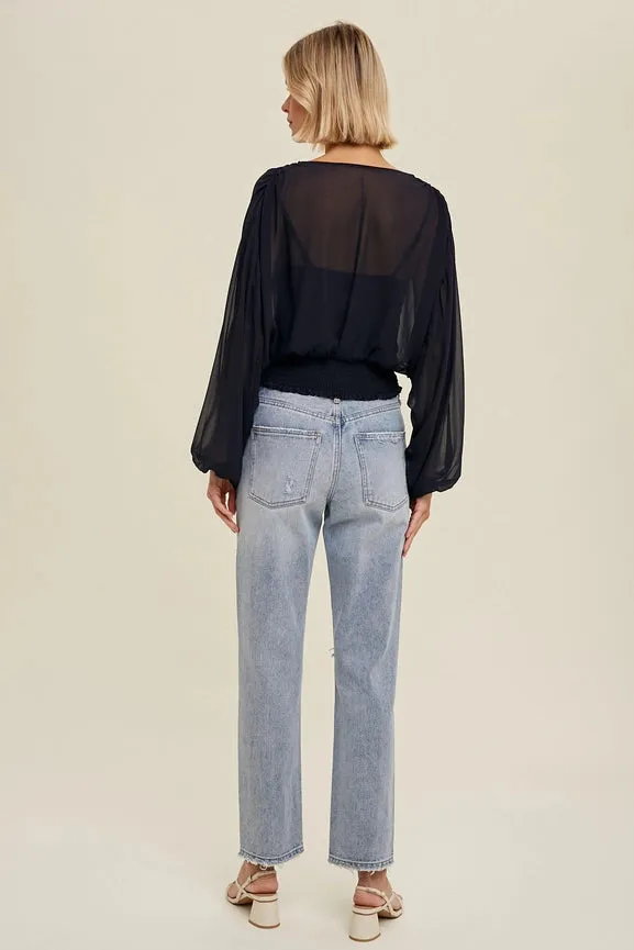 Brea Kimono Sleeve Blouse
