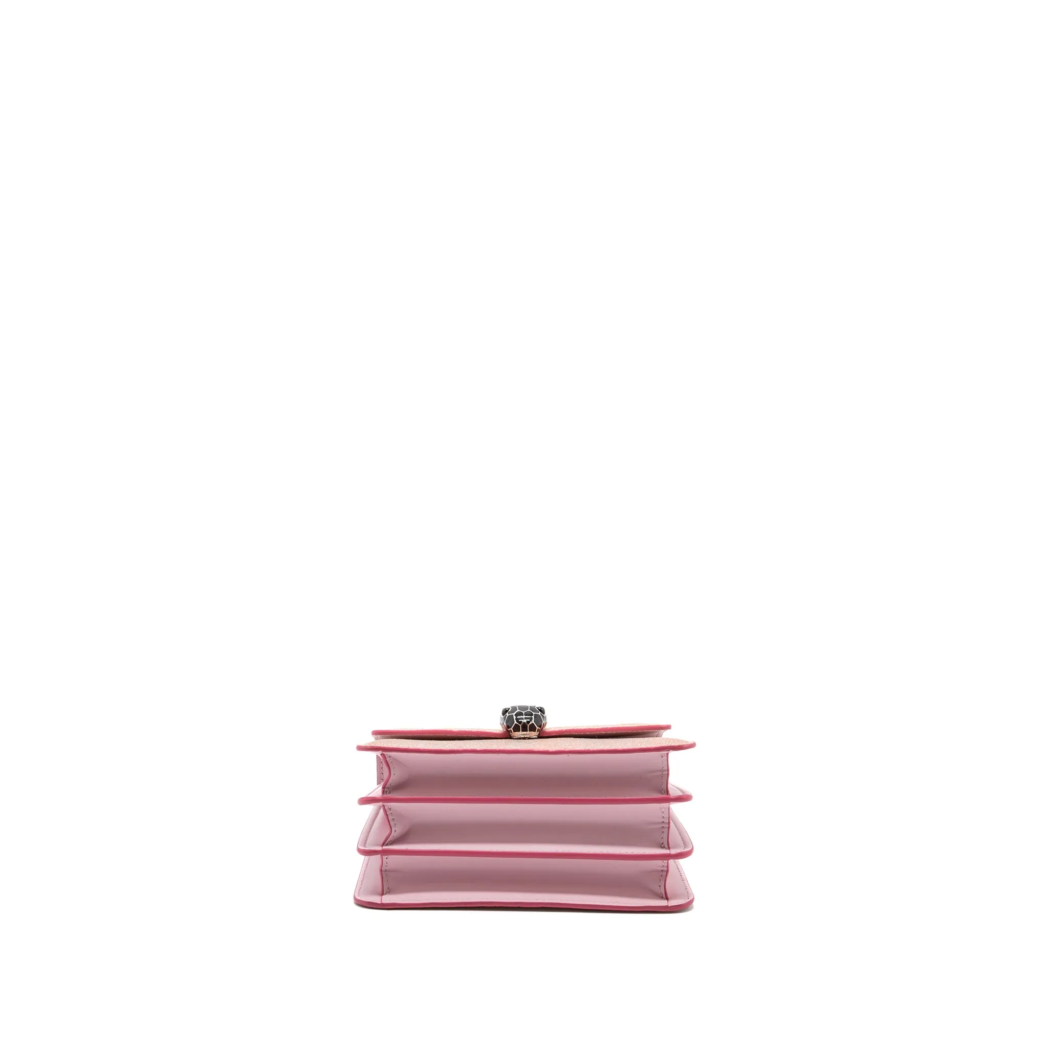 BvLGARI Serpenti Forever Top Handle In ROSA DI FRANCIA CRYSTAL GALUCHAT SHW