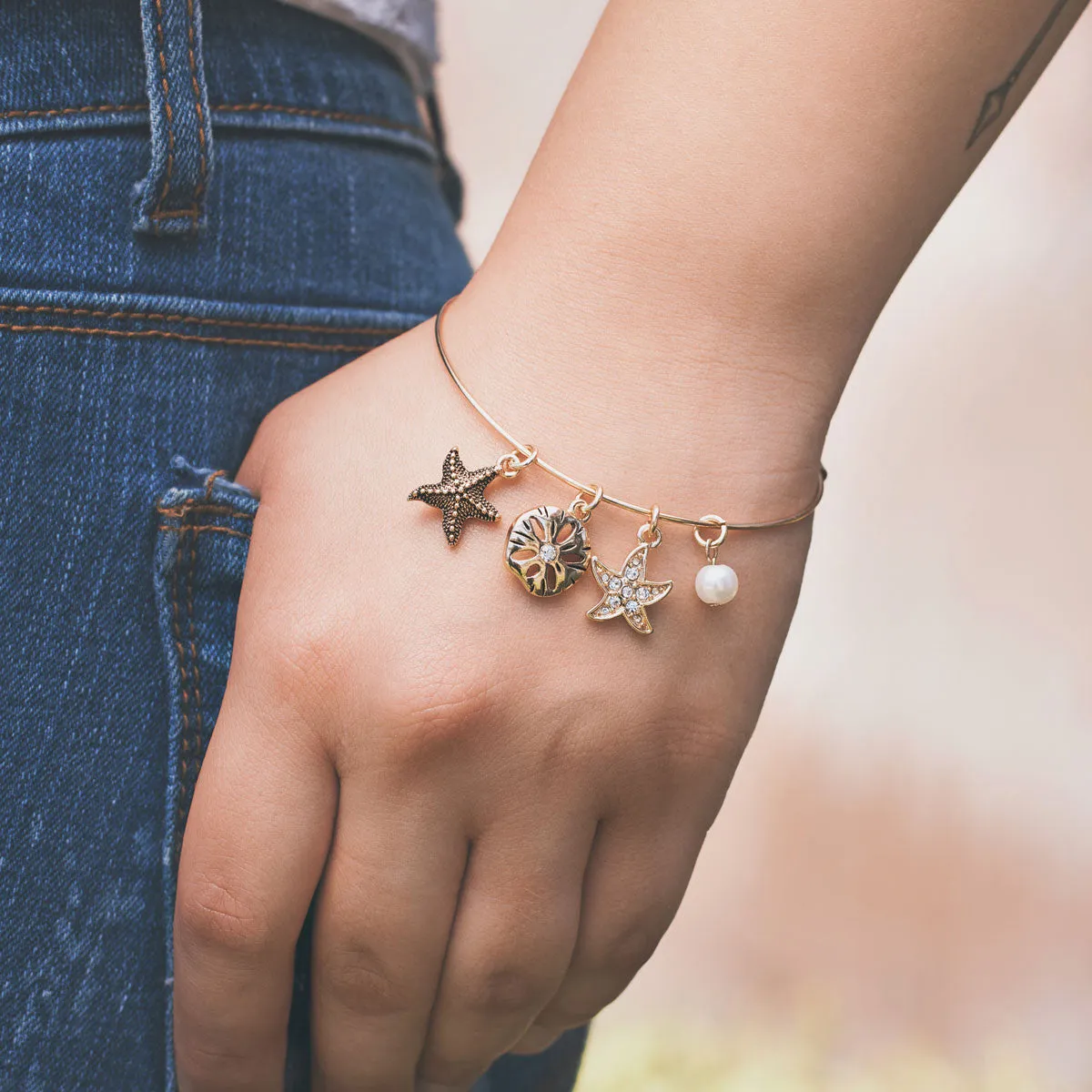 By the Sea Gold Bangle